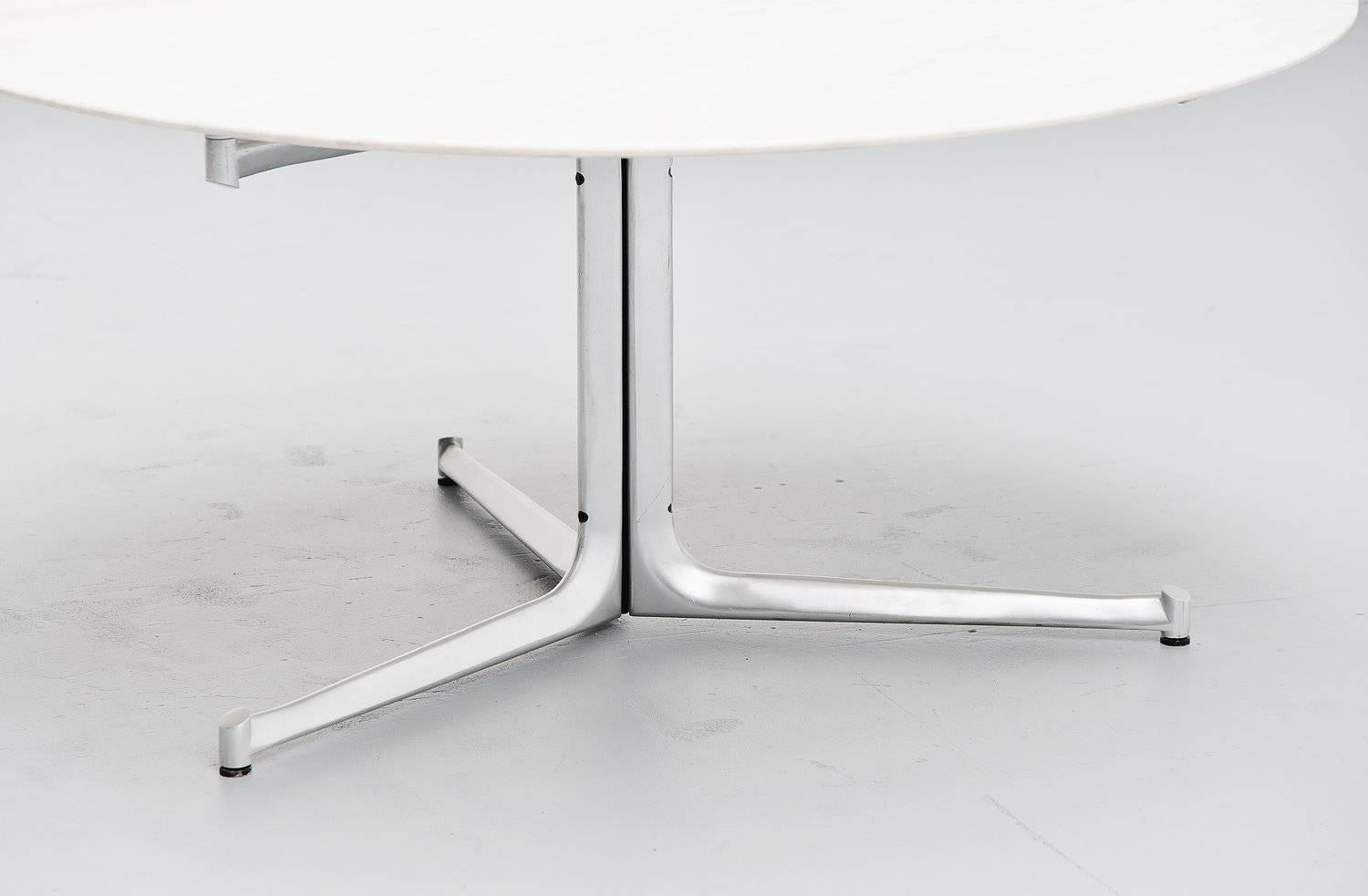 Aluminium Preben Fabricius & Table à manger Jorgen Kastholm:: Allemagne:: 1968