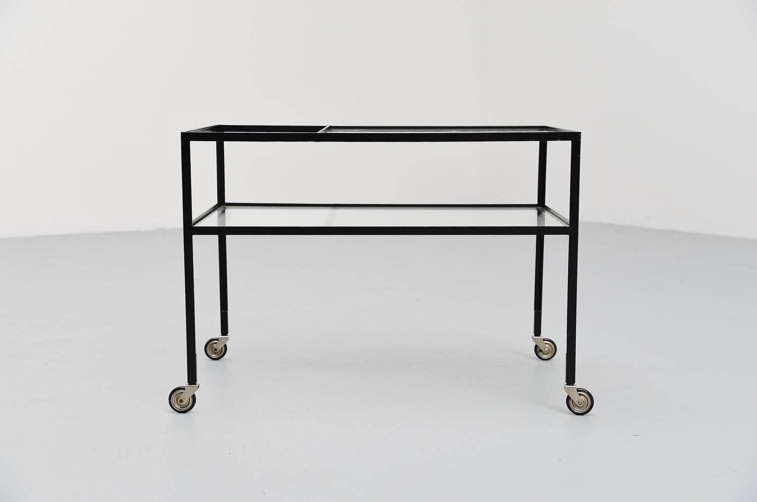 Mid-Century Modern Herbert Hirche bar cart Christian Holzäpfel KG 1956