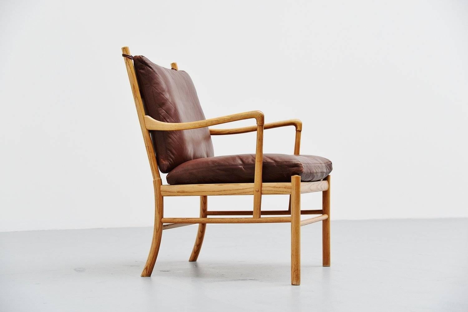 Scandinavian Modern Ole Wanscher Colonial chair in oak P Jeppesen Denmark 1959