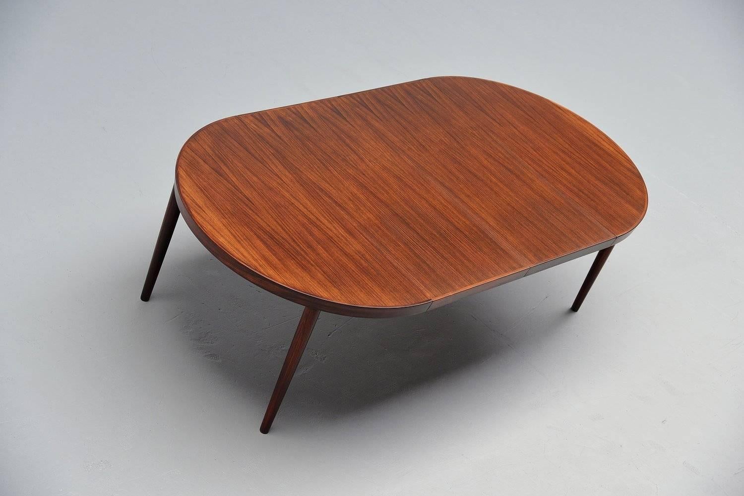 Kai Kristiansen oval rosewood dining table Denmark 1960 2