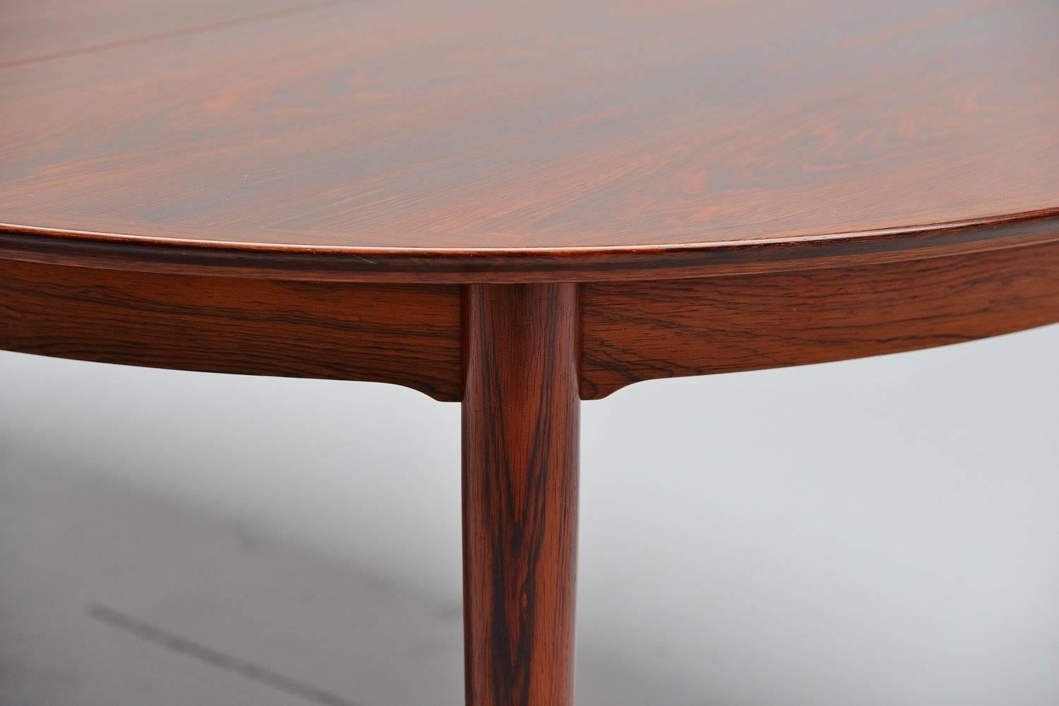Arne Vodder Oval Rosewood Dining Table Sibast, 1955 In Good Condition In Roosendaal, Noord Brabant