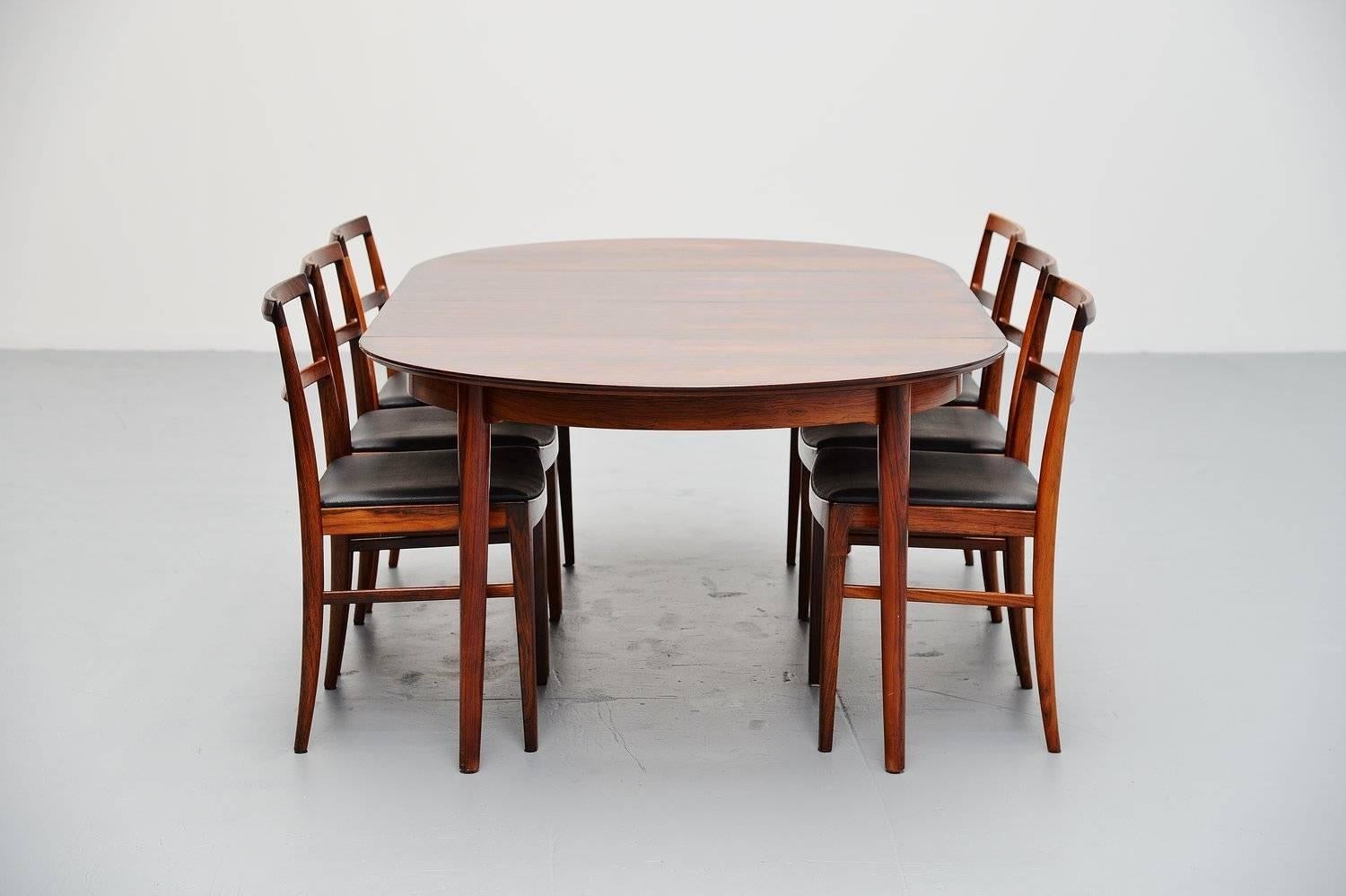 Arne Vodder Oval Rosewood Dining Table Sibast, 1955 3