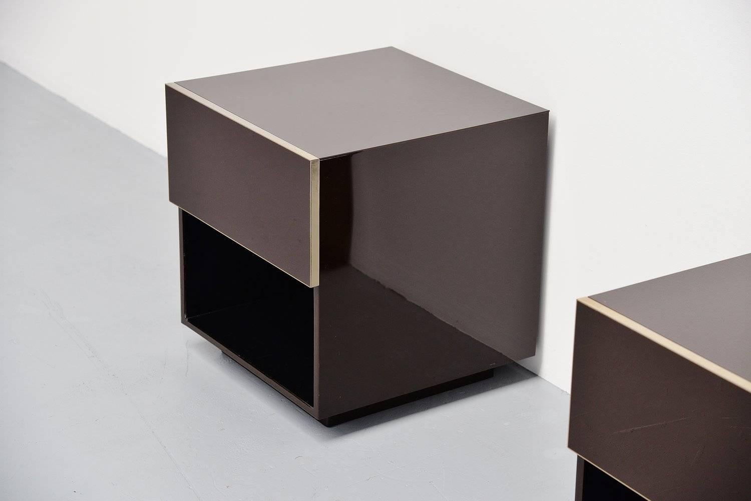 Late 20th Century Jean Claude Mahey Nightstands, France, 1970