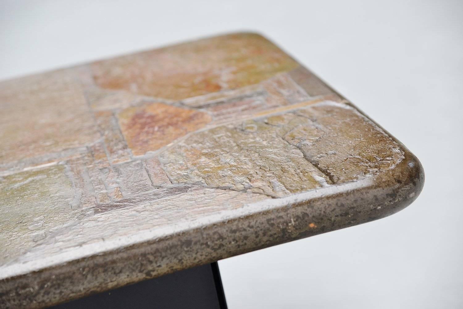 Mid-Century Modern Marcus Kingma Artwork Side Table, Holland, 1990