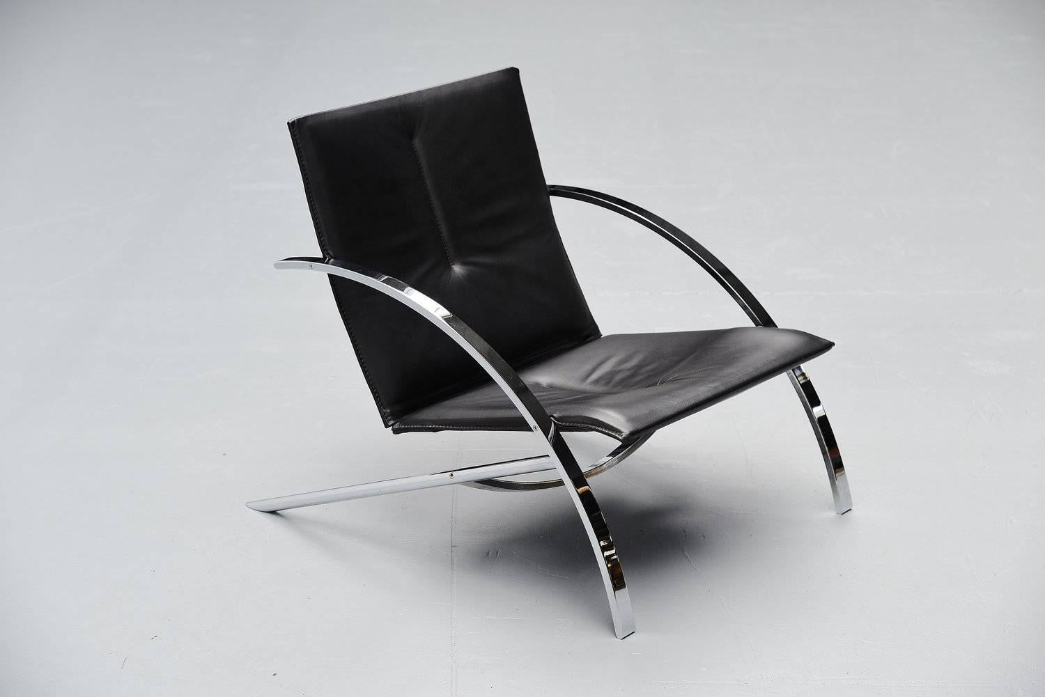 Plated Paul Tuttle Arco Lounge Chair Strässle, 1976