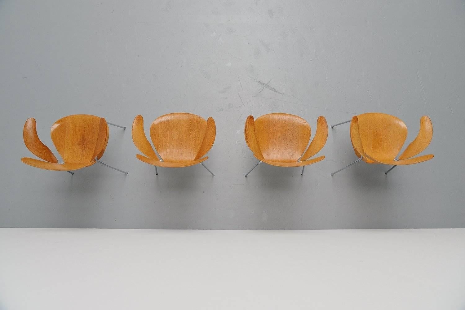 Danish Arne Jacobsen Seagull Dining Chairs Fritz Hansen, 1972