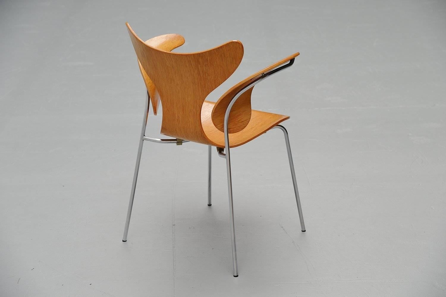 Plywood Arne Jacobsen Seagull Dining Chairs Fritz Hansen, 1972