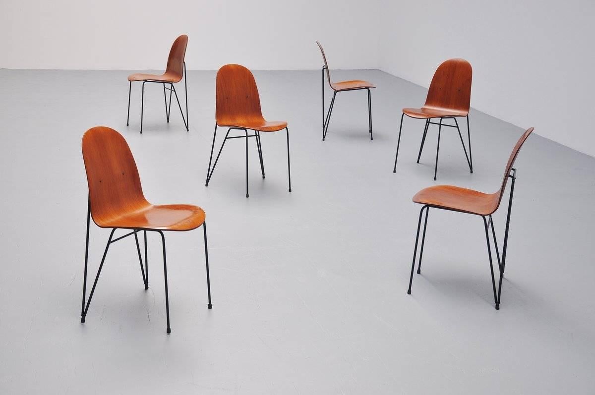 Plywood Dinner Chairs Made in Italy, 1950 2