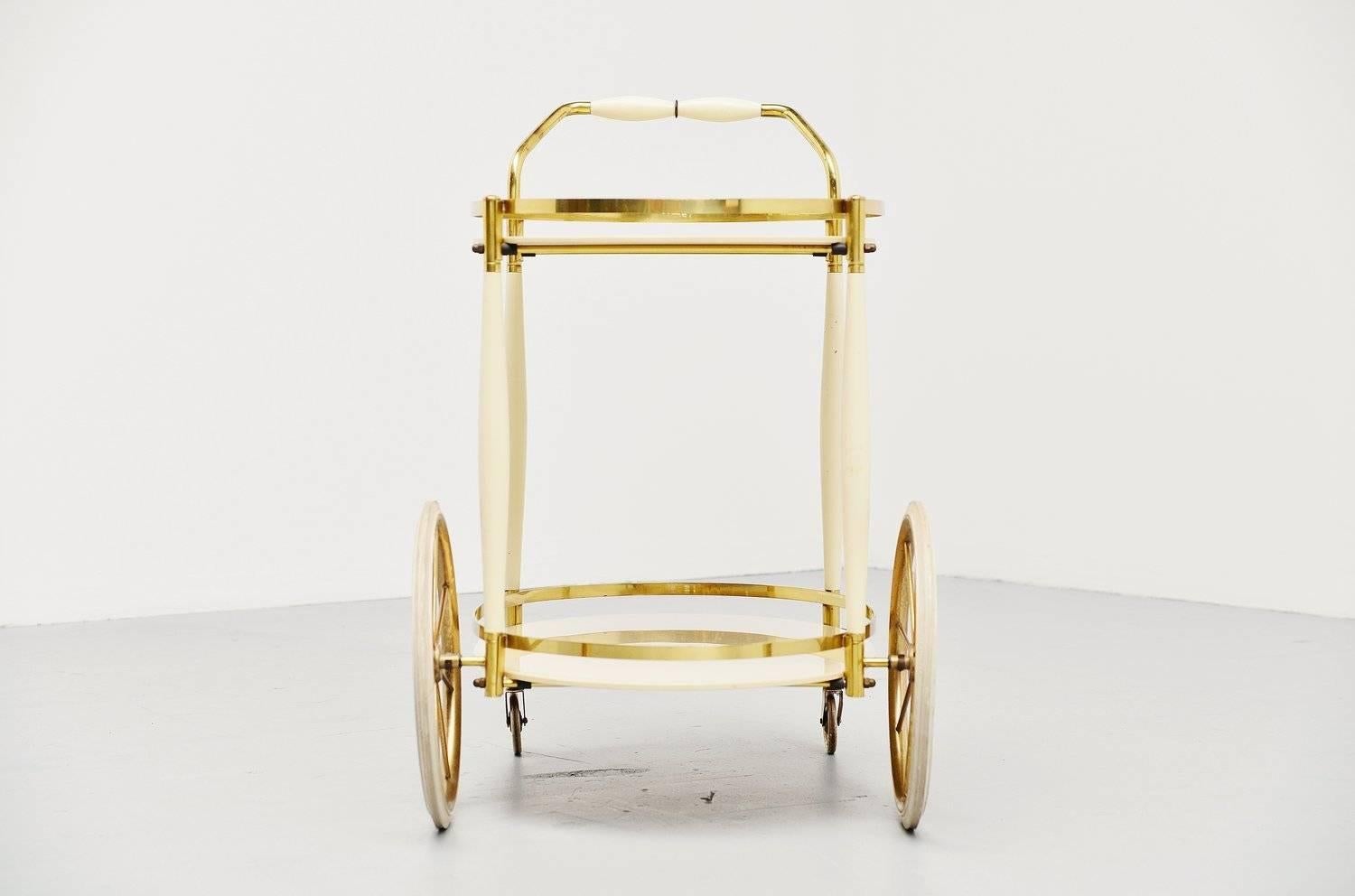 brass tea cart