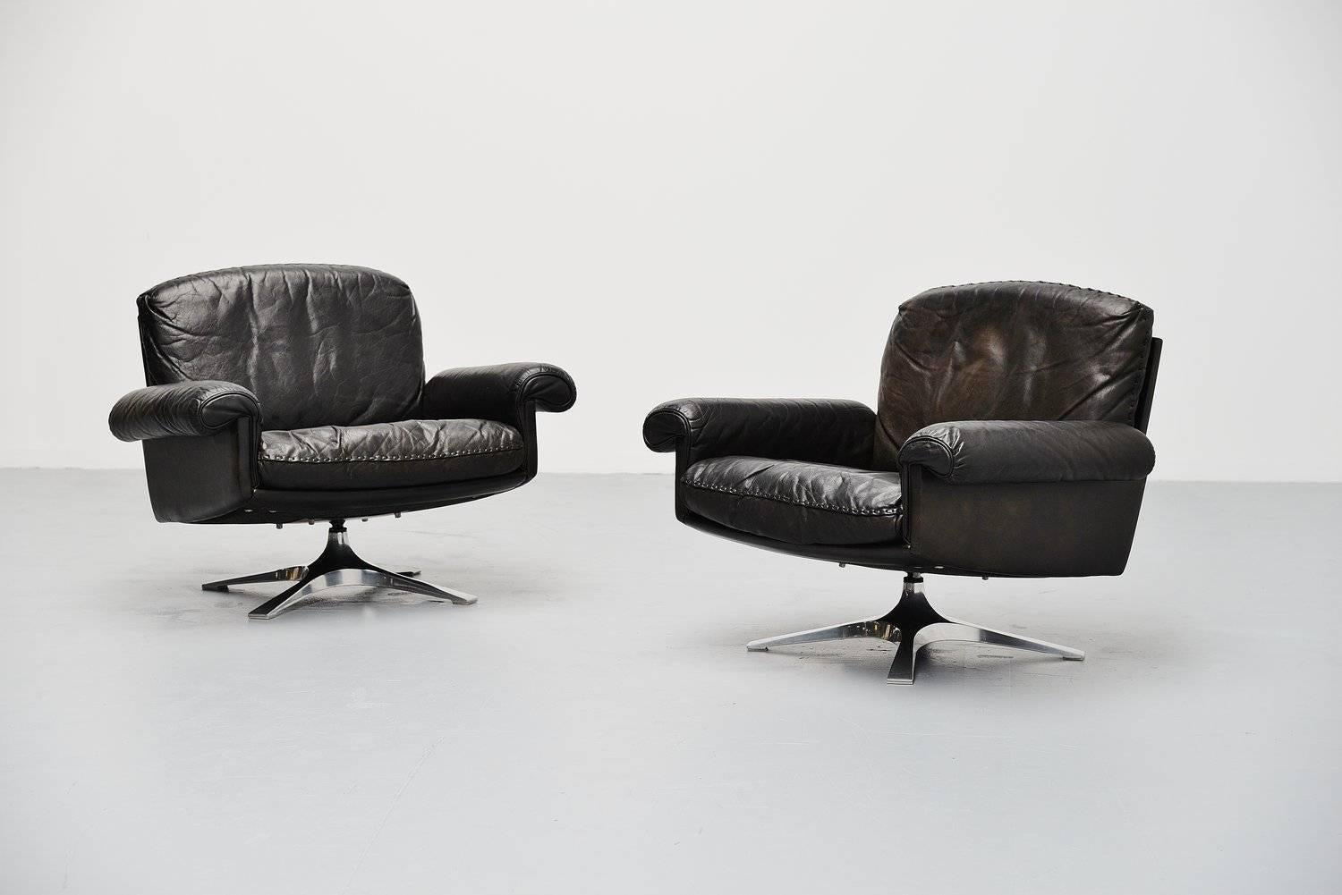 De Sede DS31 Pair of Lounge Chairs, Switzerland, 1970 2