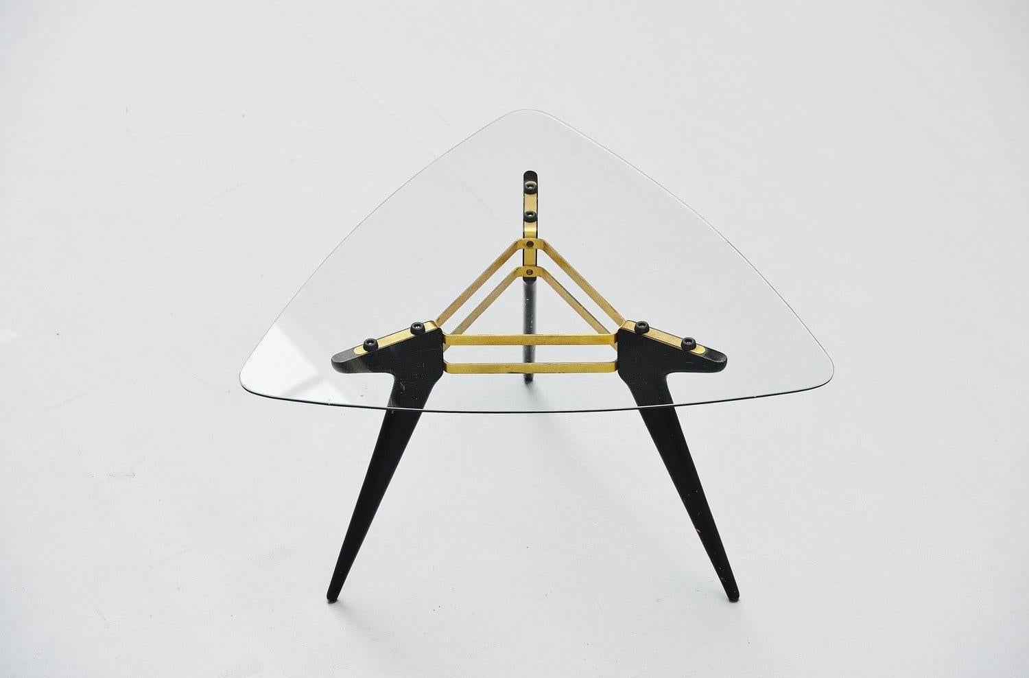 Mid-Century Modern Alfred Hendrickx Style Coffee Table, Belgium, 1958 For Sale