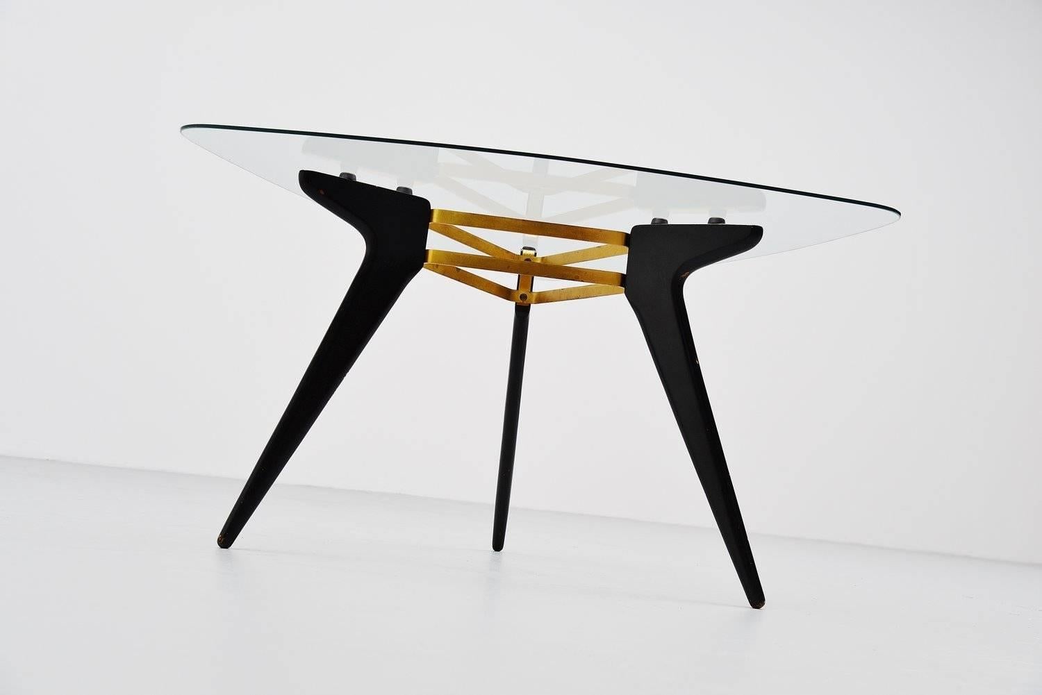 Alfred Hendrickx Style Coffee Table, Belgium, 1958 For Sale 2
