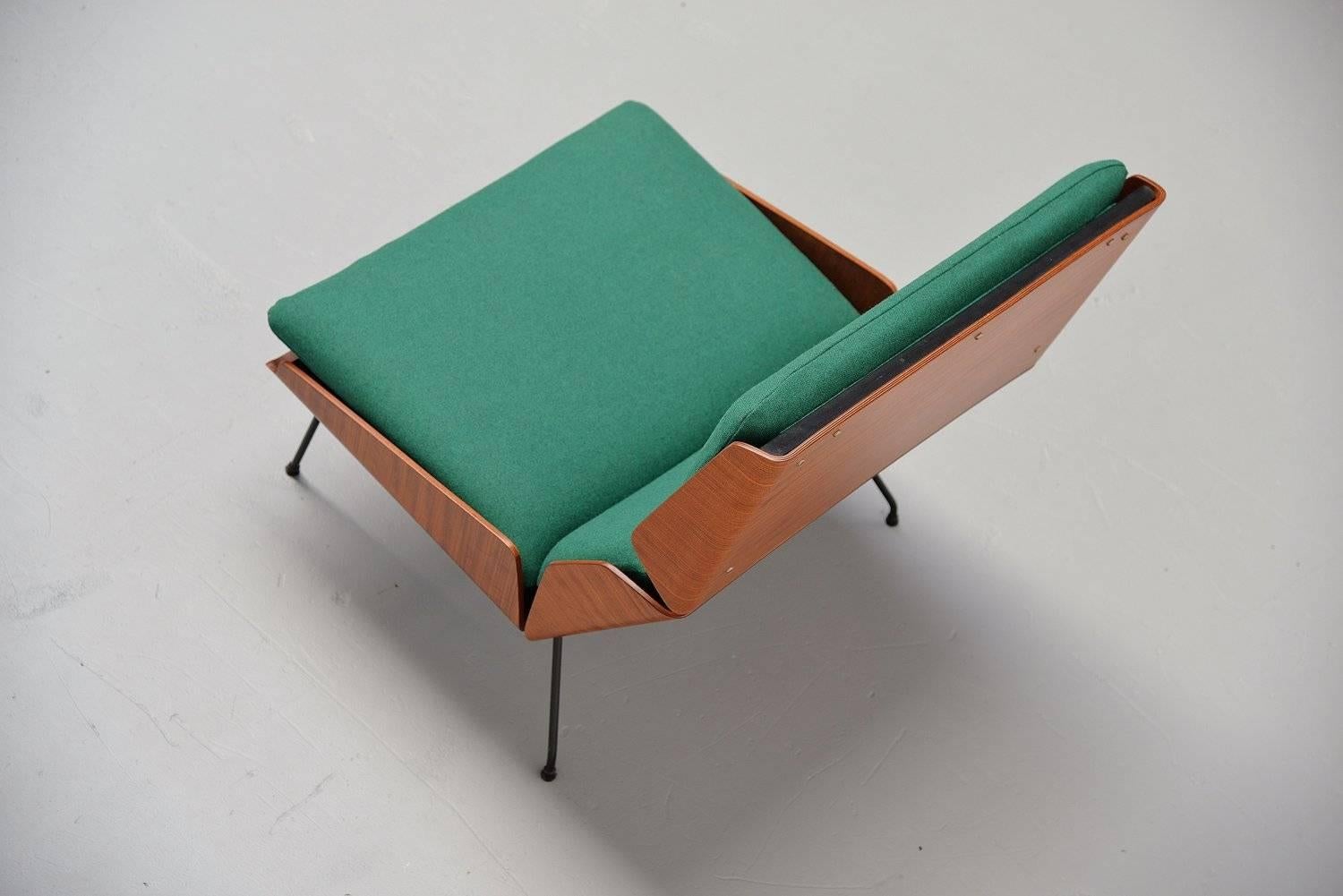 Georges van Rijck Beaufort Lounge Chair, Belgium, 1959 In Excellent Condition In Roosendaal, Noord Brabant