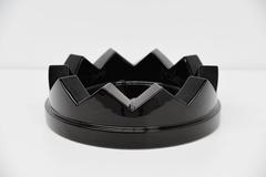 Ettore Sottsass Jr. Black Ceramic Bowl, Italy, 1987