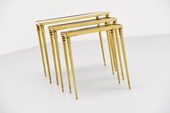 Chiavari Brass Nesting Tables, Italy, 1950