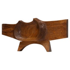 Yasuo Fuke abstract sculpture in mahogany Italy 1960