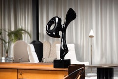 Abstract modern sculpture in plaster Netherlands 1970s