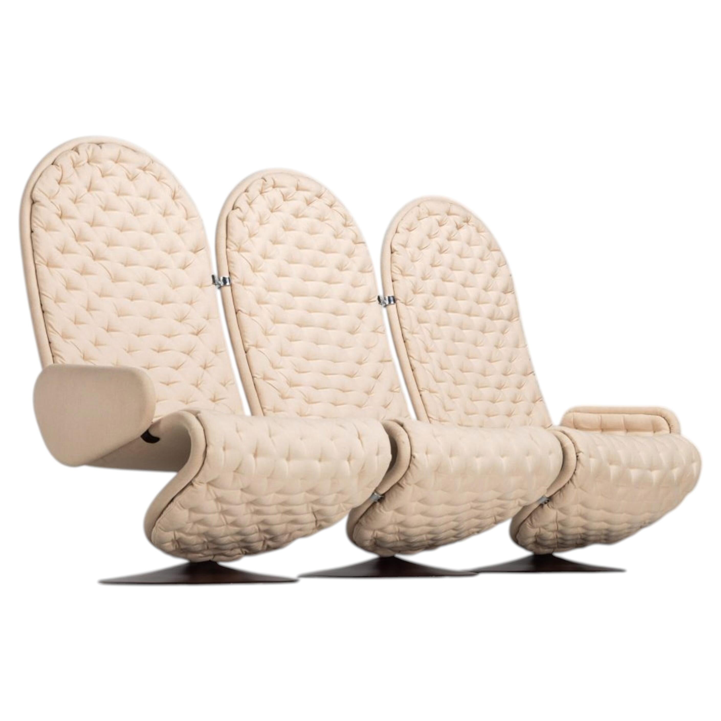 Verner Panton 123 Lounge sofa Fritz Hansen Denmark 1973 For Sale