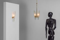Max Ingrand 1636 Wandleuchte, Fontana Arte, Italien, 1960