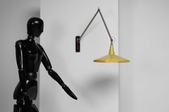 Wim Rietveld panama wall lamp 4050 Gispen 1955 lime