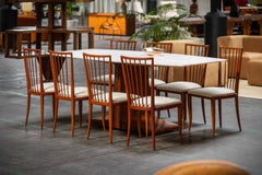 Chaises de salle à manger Giuseppe Scapinelli en bois massif, Brésil, années 1950