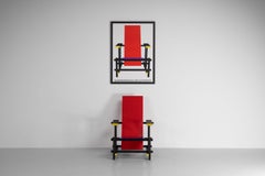 Izika Gaon Gerrit Rietveld de Stijl poster Israel 1977