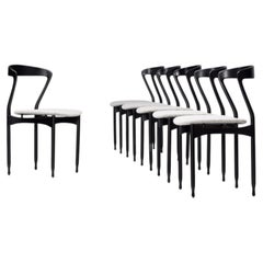 Gigi Radice dining chairs set made in Italy 1956