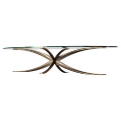 Michel Mangematin bronze coffee table France 1965