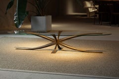Michel Mangematin bronze coffee table France 1965
