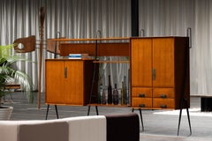 Silvio Cavatorta Wandschrank aus Teakholz, Italien 1958