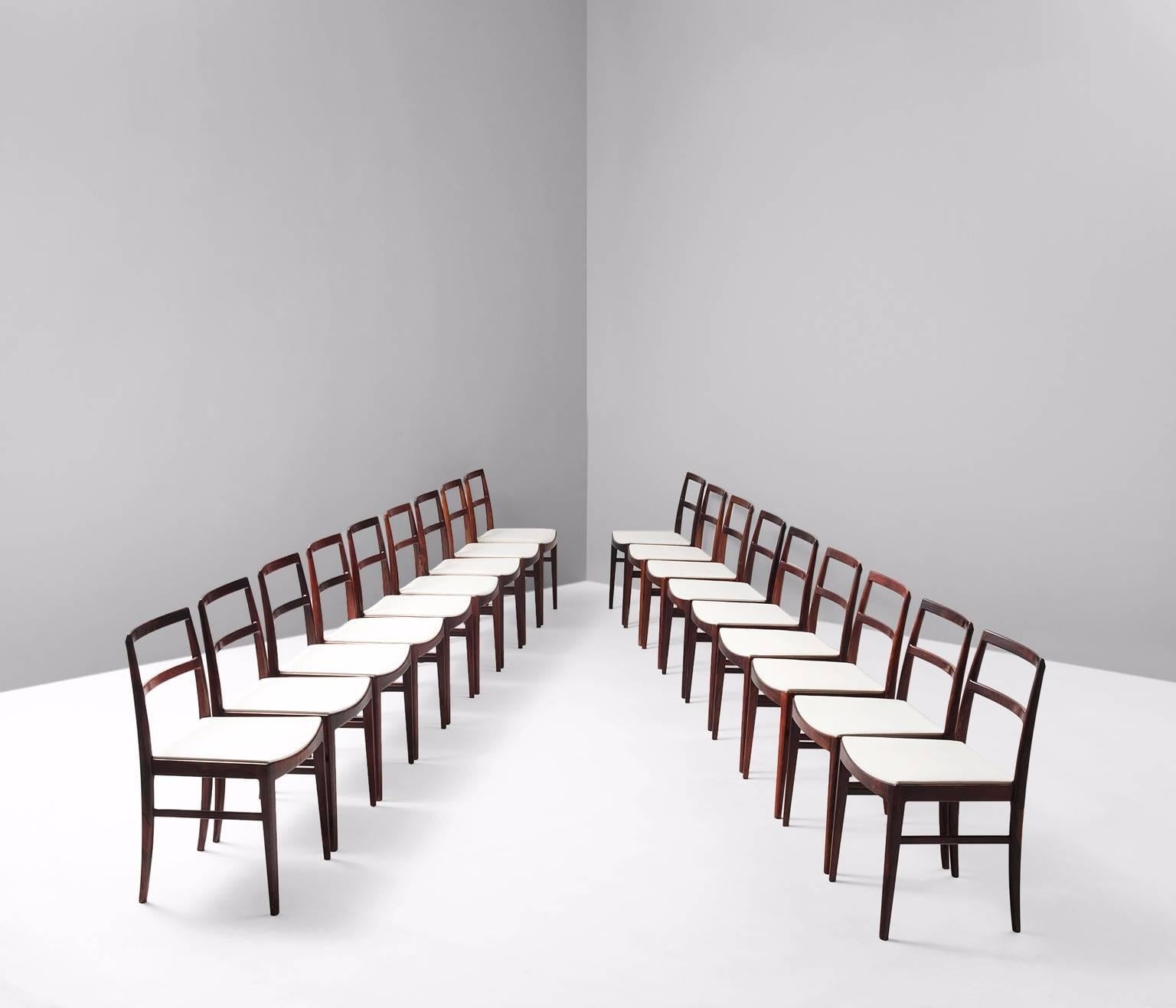 Scandinavian Modern Arne Vodder Set of 18 Rosewood Chairs