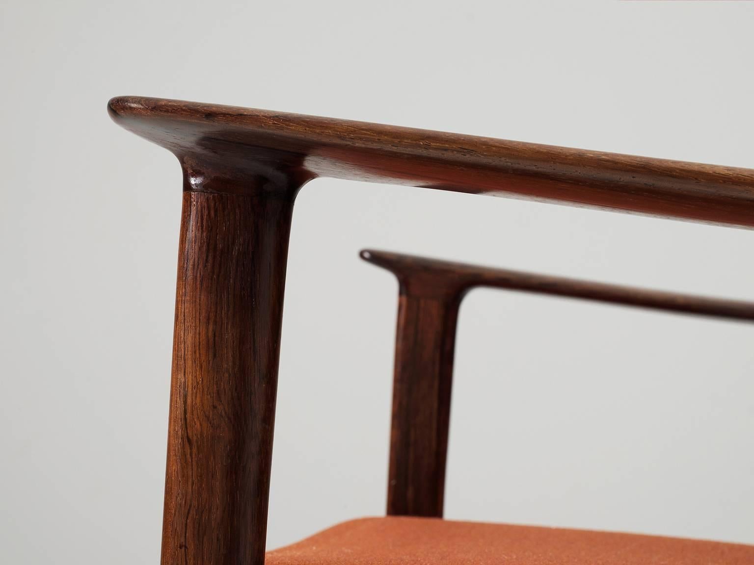 Mid-20th Century Ole Wanscher Pair of Armchairs in Rosewood