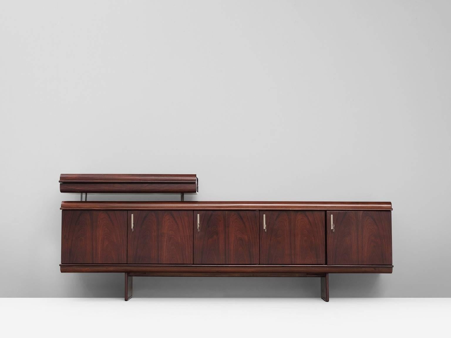 Vittorio Introini Exceptional Freestanding Rosewood Sideboard for Sormani In Good Condition In Waalwijk, NL