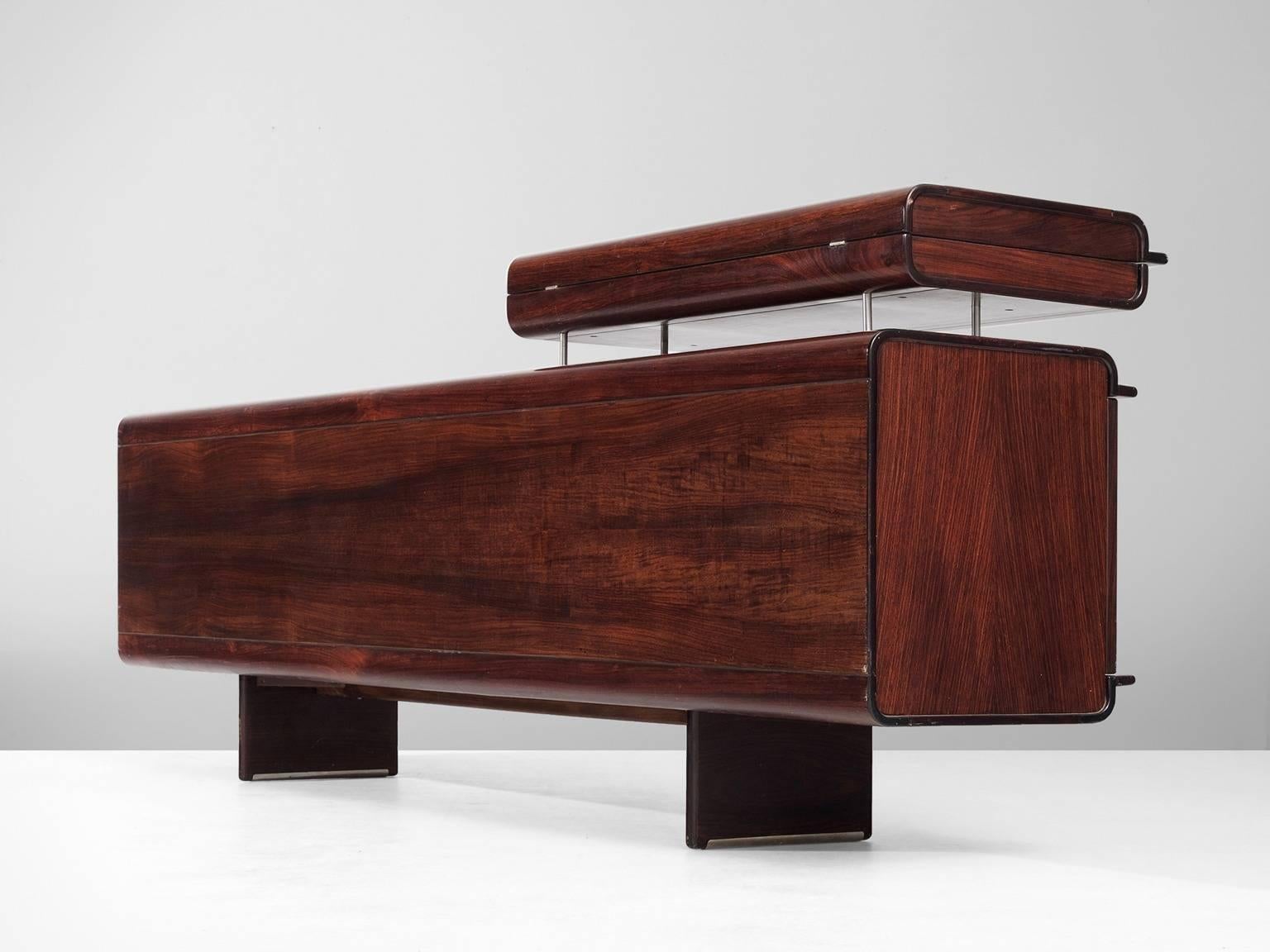 Vittorio Introini Exceptional Freestanding Rosewood Sideboard for Sormani 2