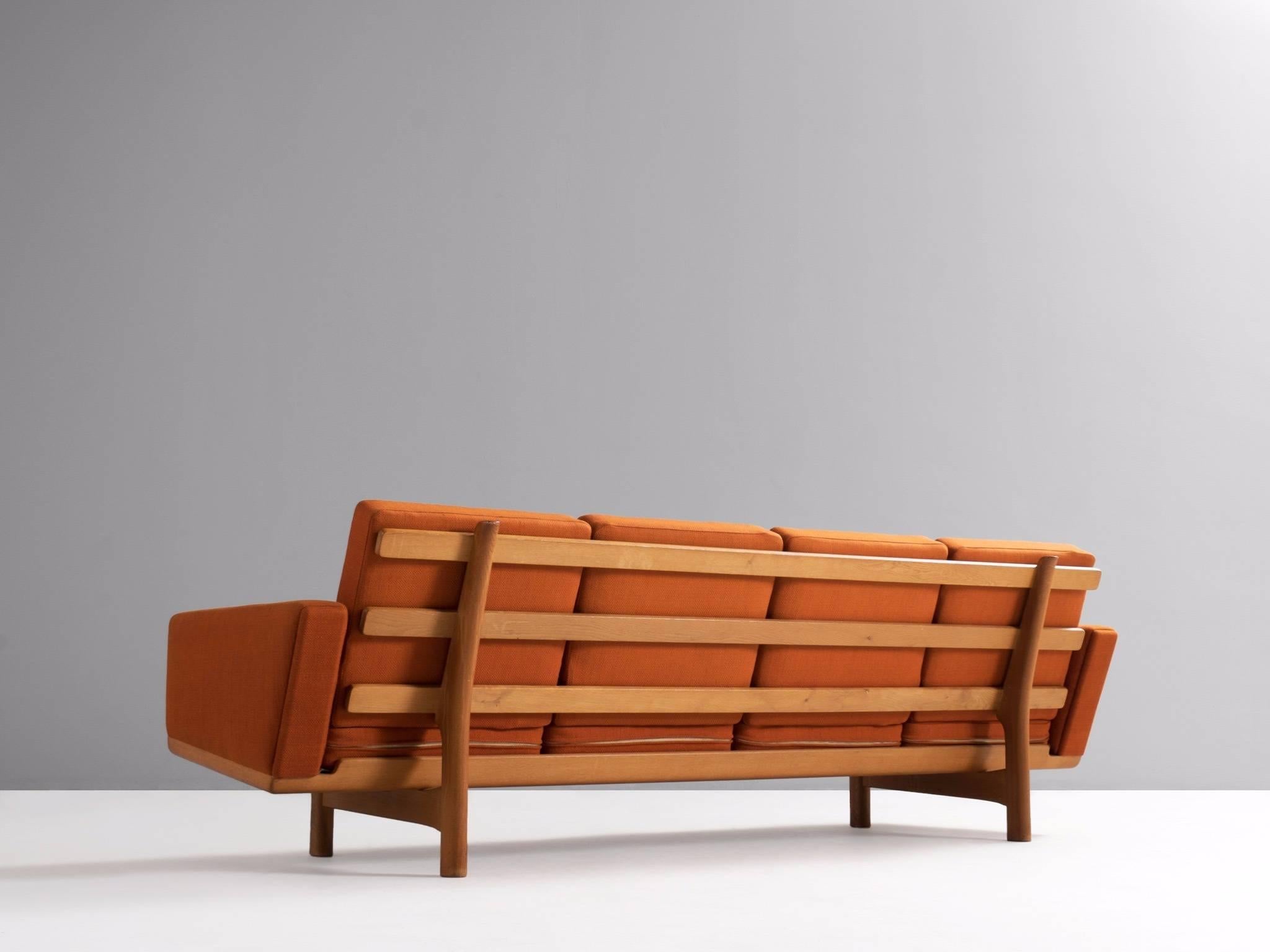 Scandinavian Modern Hans Wegner Four-Seather Sofa for GETAMA 