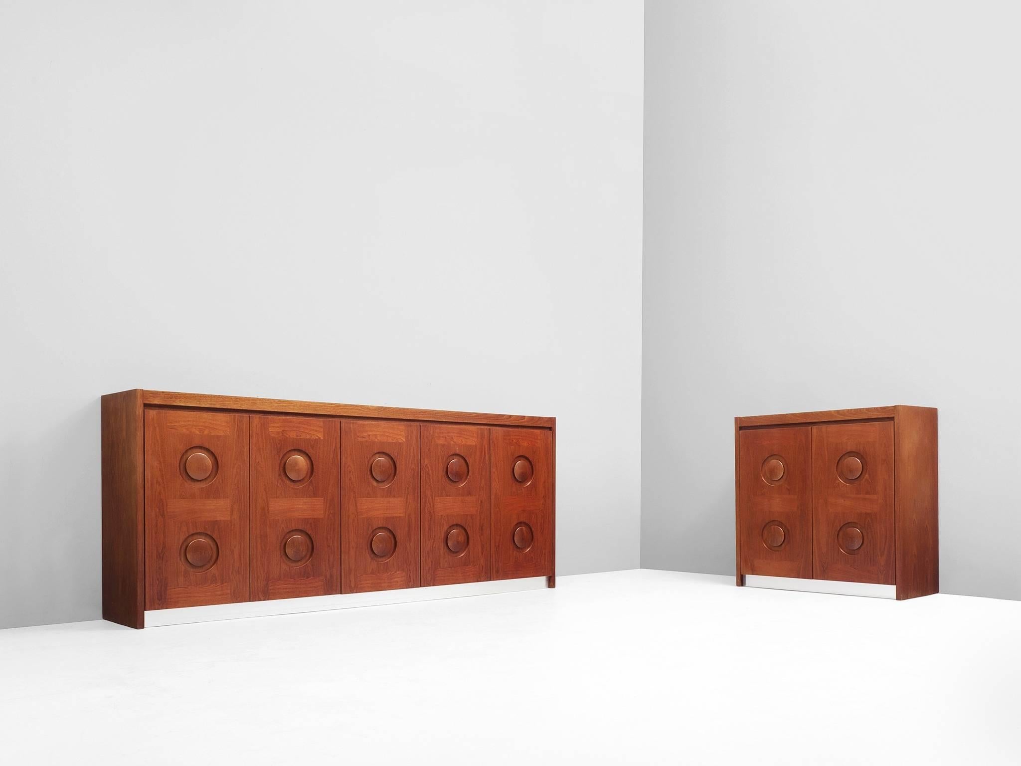 Brutalist Highboard in Mahogany 2