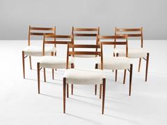 Arne Wahl Iversen Set of Six Dining Chairs in Rosewood