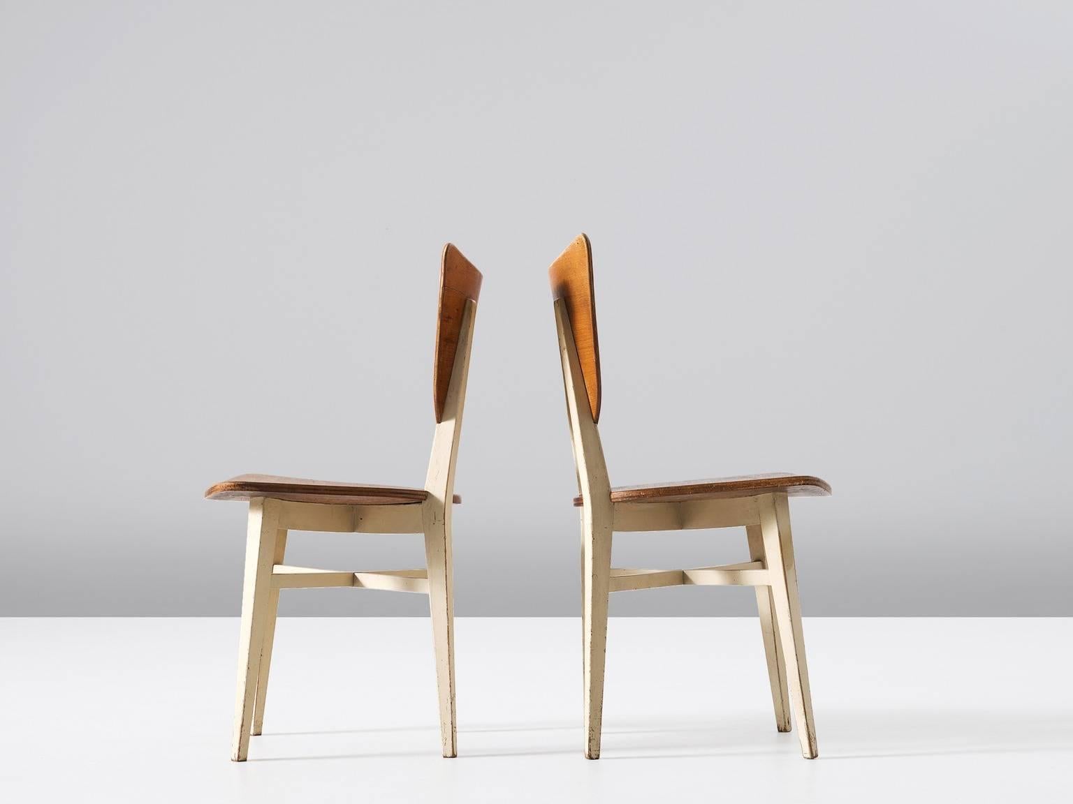 European Set of Four Dining Chairs in Beech