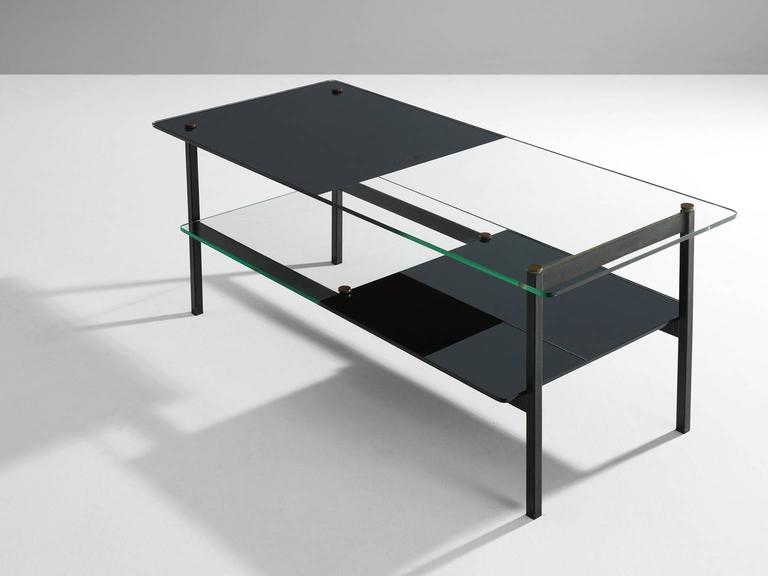 Small Mid Century Coffee Table In Glasetal For At 1stdibs Sofa Table In Steel And Glass Europe 1960s Small Rectangular Cocktail