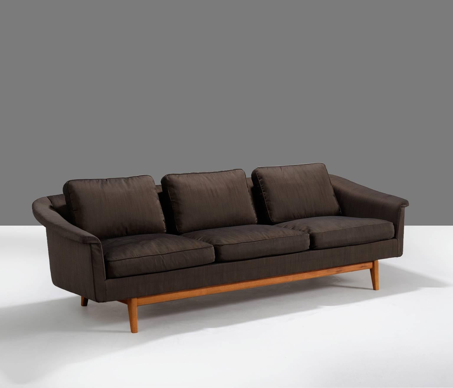 Mid-Century Modern Folke Ohlsson Three-Seat Sofa in Fabric for DUX, Sweden