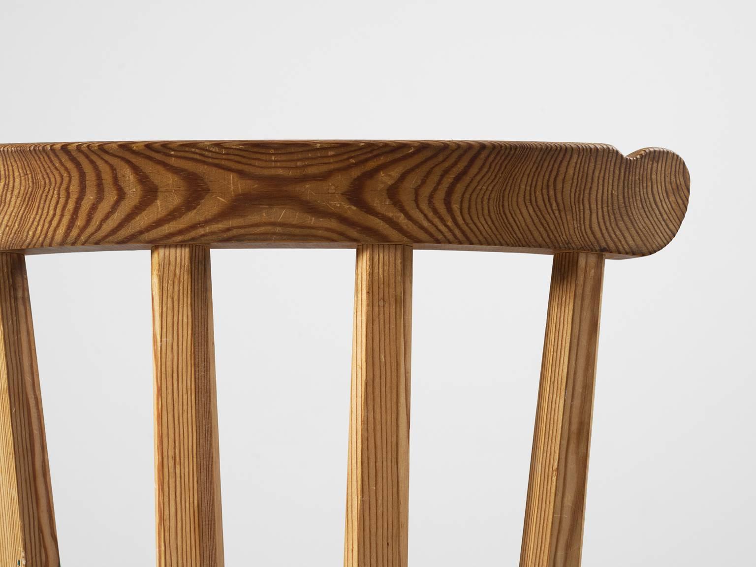 Set of Eight Dining Chairs in Pine 1