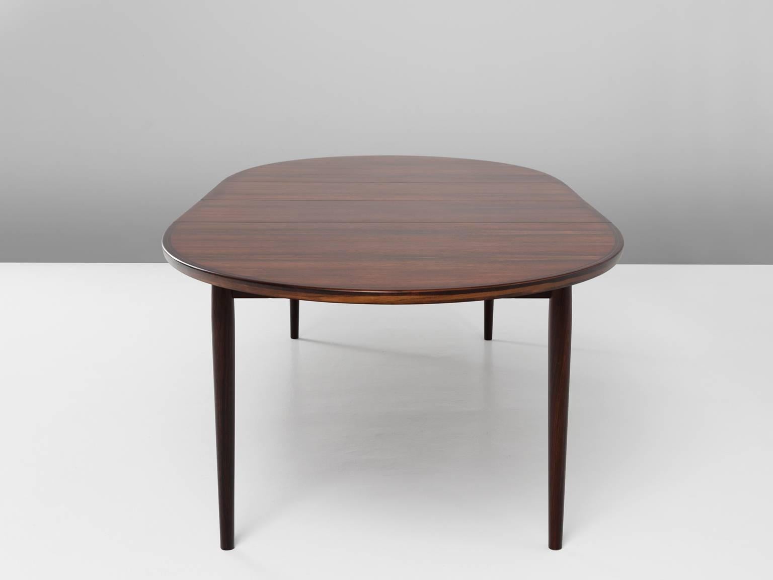 Danish Arne Vodder Rosewood Extendable Dining Table for Sibast