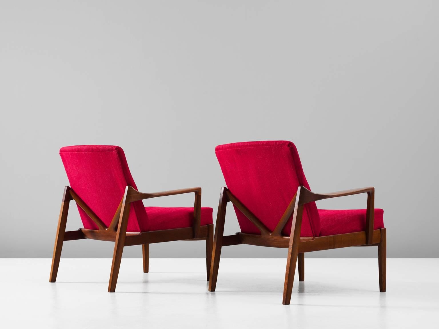 Danish Tove & Edvard Kindt-Larsen Pair of Lounge Chairs for France & Sons