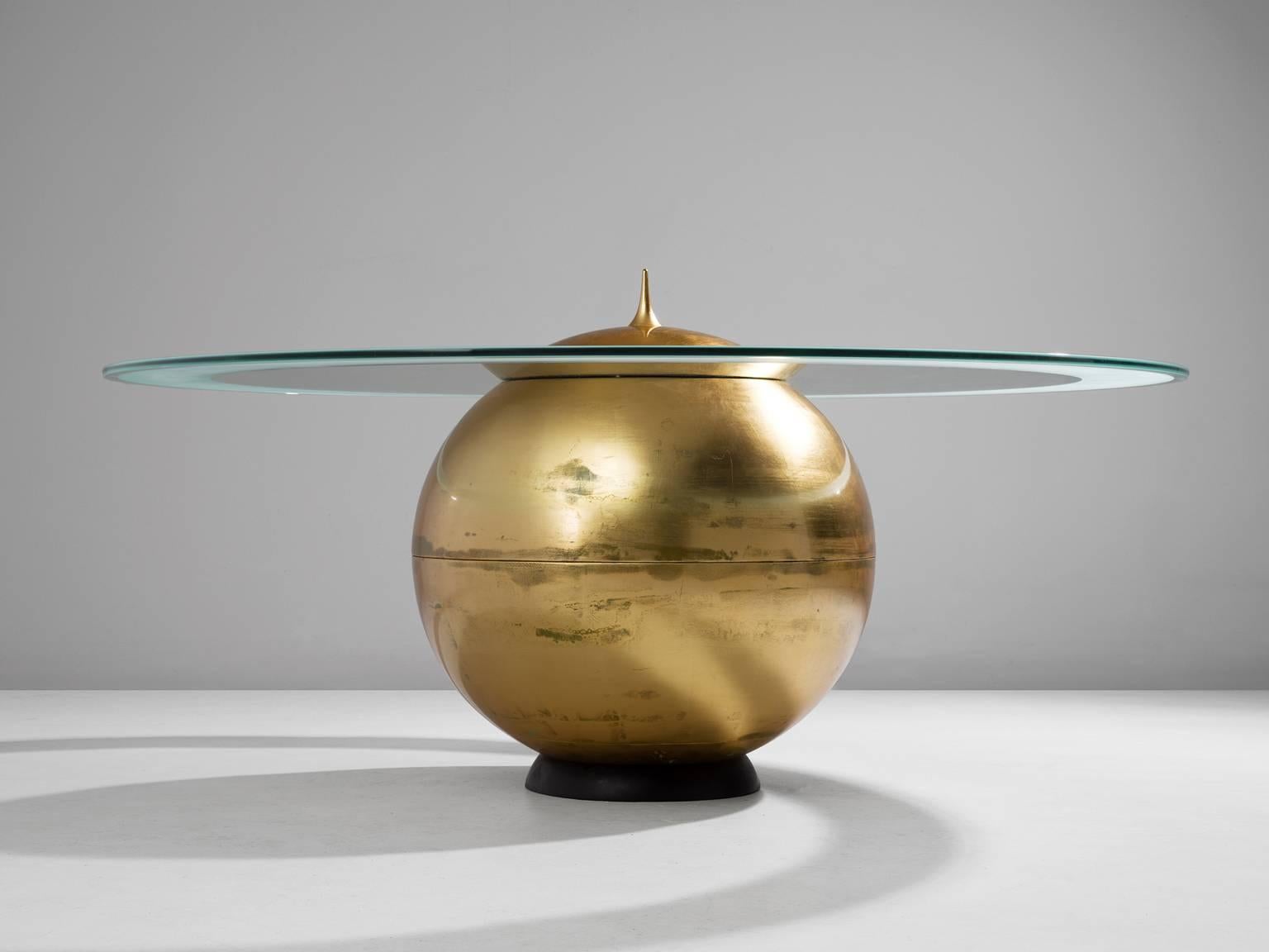 Post-Modern Alessandro Mendini 'I Soli' Golden Center Table