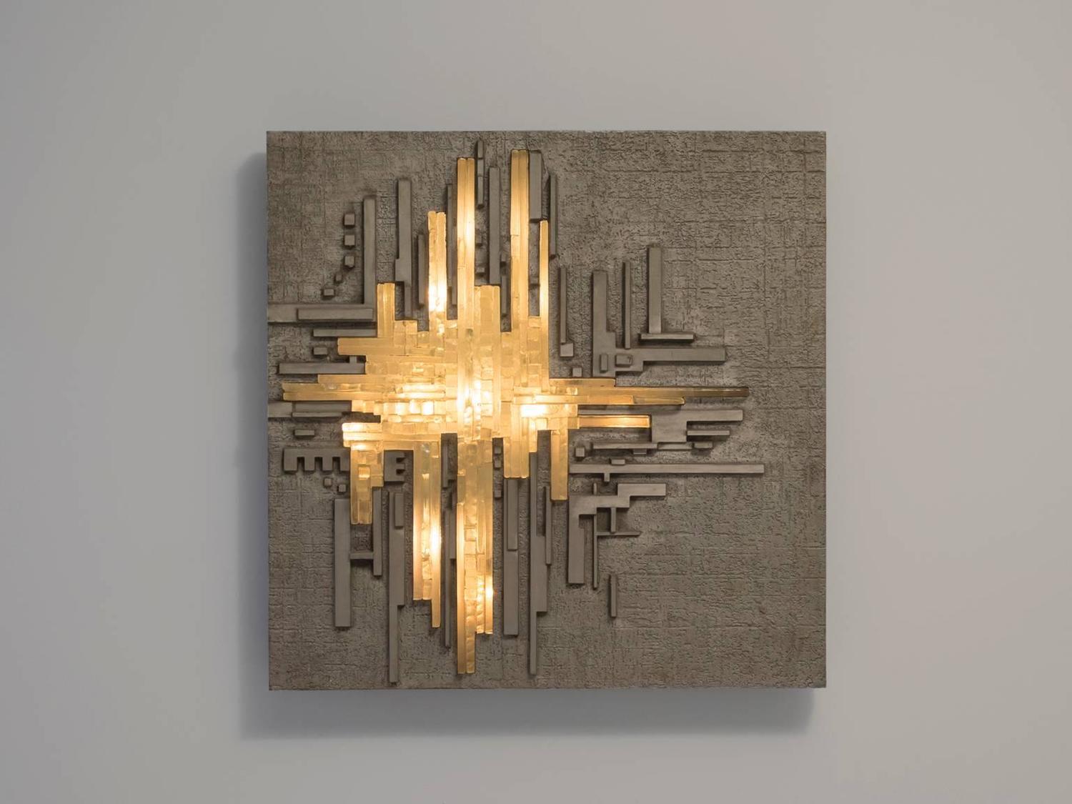 Poliarte Large Sculptural Murano Glass Wall Light For Sale at 1stdibs