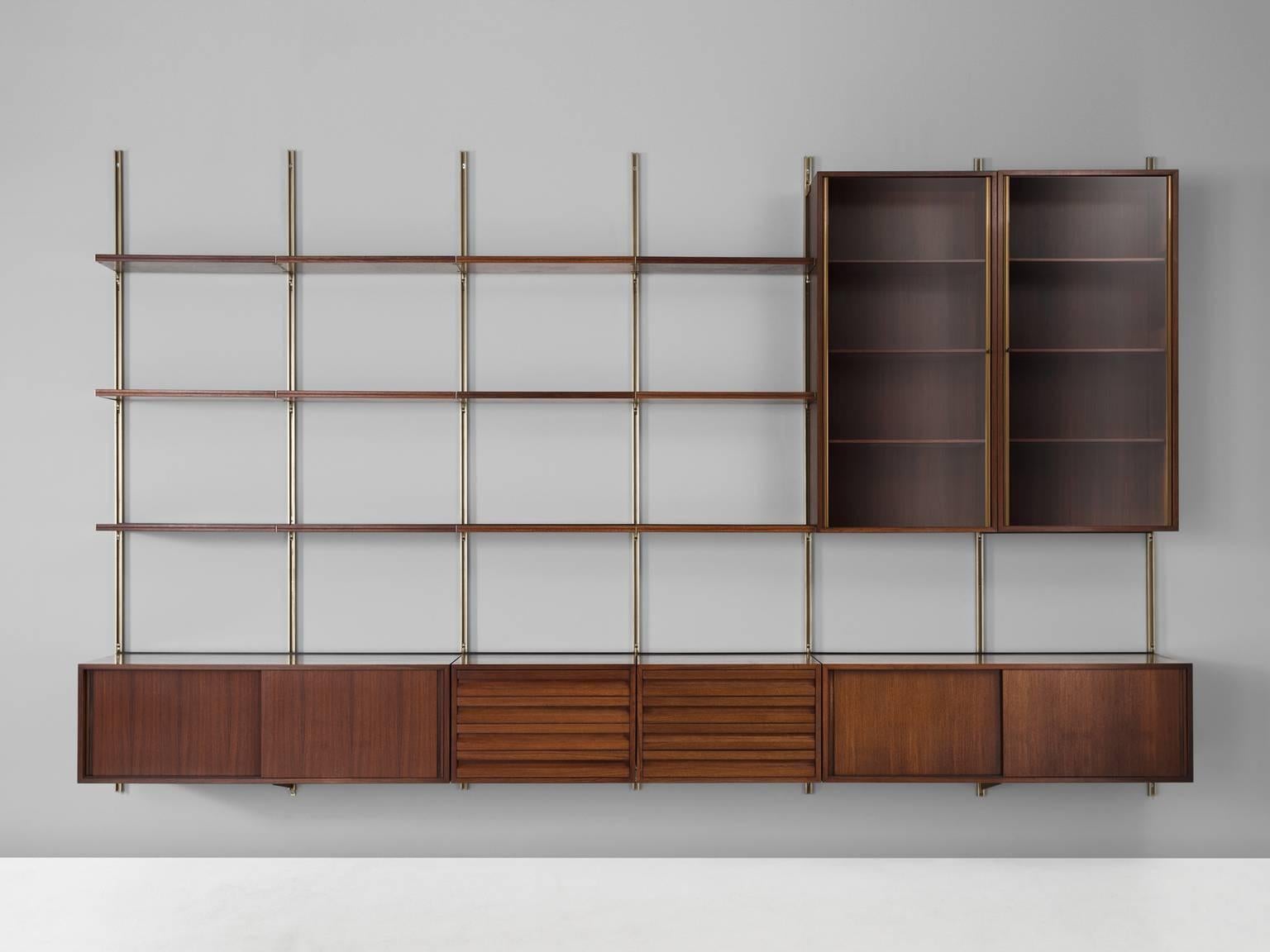 Italian Osvaldo Borsani 'E22' Wall Console in Rosewood for Tecno