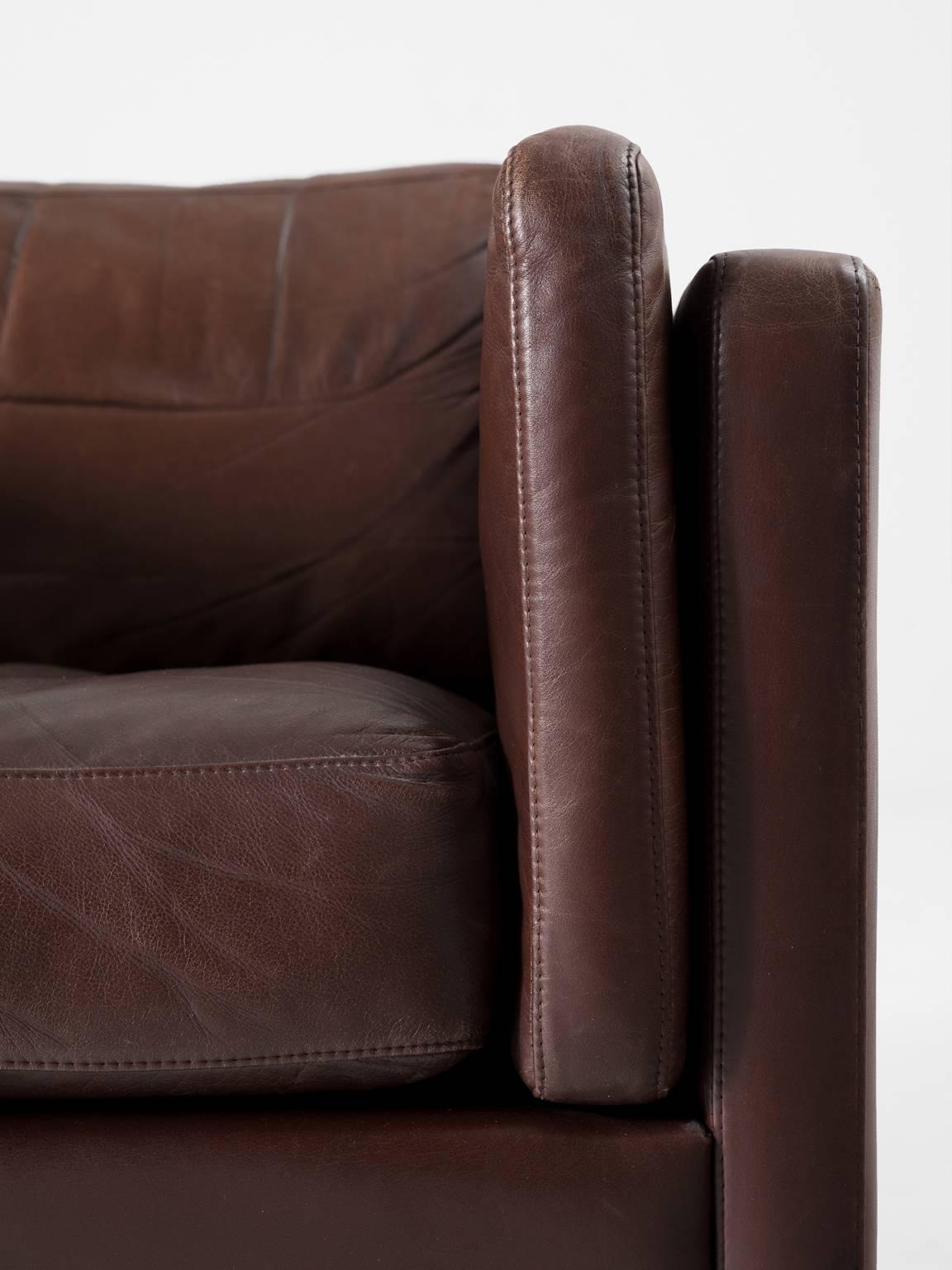 Illum Wikkelsø Brown Leather Club Chair 1