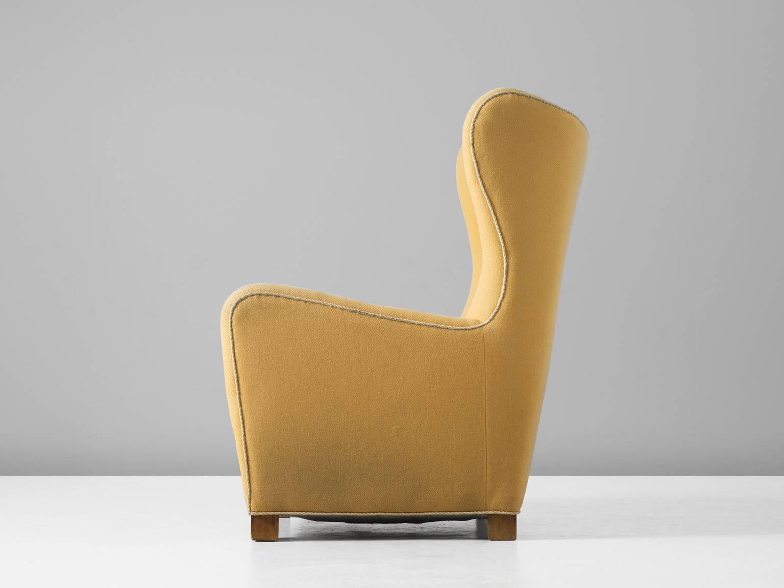 Scandinavian Modern Early Fritz Hansen Wingback Chair 
