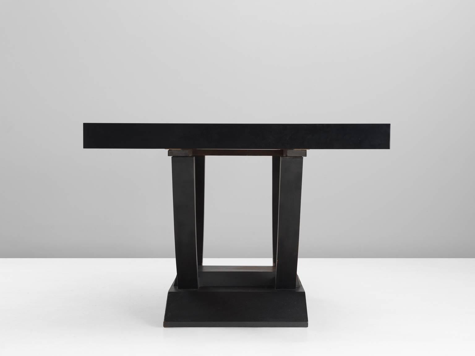 Black Art Deco Center Table In Excellent Condition In Waalwijk, NL