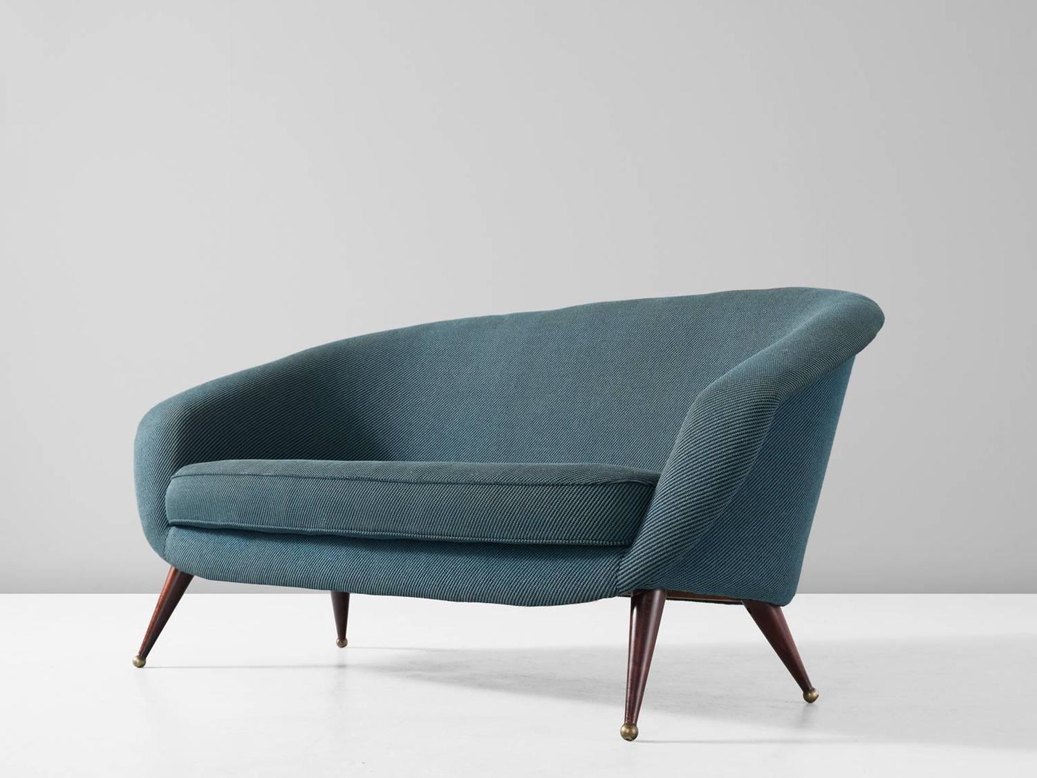 Folke Jansson Blue Petrol Sofa For Sale at 1stdibs